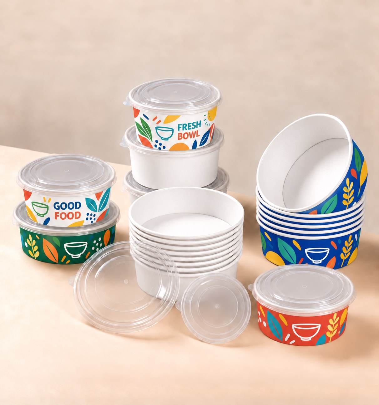 White Salad Bowl